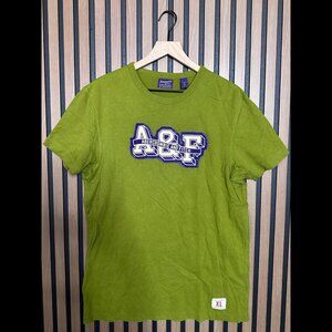 Abercrombie & Fitch T Shirt XL Men Green Short Sleeve Embroider y2k Tee Athletic